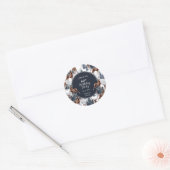 Sticker Rond Cerf rustique Woodsy | Forêt 60ème anniversaire fê (Enveloppe)