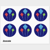 Sticker Rond Cerfs-volants (Feuille)