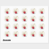 Sticker Rond cerise (Feuille)