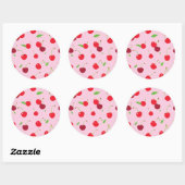 Sticker Rond Cerise 3 (Feuille)