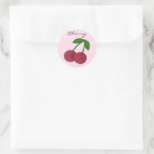 Sticker Rond Cerise Douce (Sac)