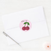 Sticker Rond Cerise Douce (Enveloppe)