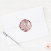 Sticker Rond cerise fleurie 2 (Enveloppe)