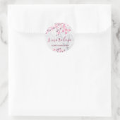 Sticker Rond Cerise Fleurs Papillon S'more Amour (Sac)