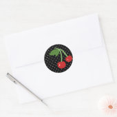 Sticker Rond Cerise noire (Enveloppe)