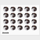 Sticker Rond cerise noire_3 (Feuille)