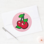 Sticker Rond Cerise pour les cueilleurs de cerises (Enveloppe)