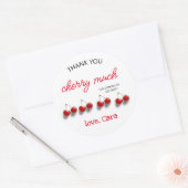 Sticker Rond Cerise Thème Bébé Anniversaire Fête Classic Round (Enveloppe)