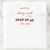 Sticker Rond Cerise Thème Bébé Anniversaire Fête Classic Round (Sac)