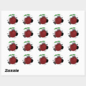 Sticker Rond Cerises (Feuille)