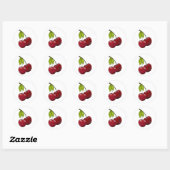 Sticker Rond Cerises (Feuille)