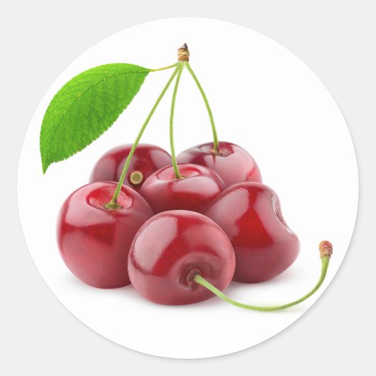 Sticker Rond Cerises douces (Devant)