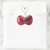 Sticker Rond Cerises douces au coeur (Sac)