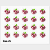 Sticker Rond Cerises fraîches (Feuille)