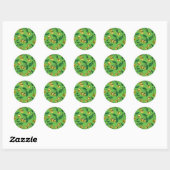 Sticker Rond Cerises jaunes (Feuille)