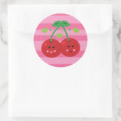Sticker Rond Cerises mignonnes (Sac)