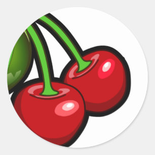 Sticker Rond Cerises par PinkGirlz