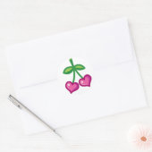 Sticker Rond Cerises roses (Enveloppe)