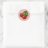 Sticker Rond Cerises sur Fleur (Sac)