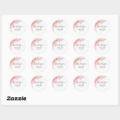 Sticker Rond Cerisier Fleur de mariage Favoriser le Merci (Feuille)