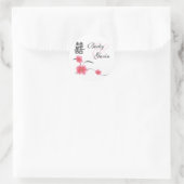 Sticker rond cerisier fleurs Double bonheur (Sac)
