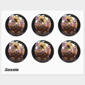 Sticker Rond Cerry Blossom (Feuille)