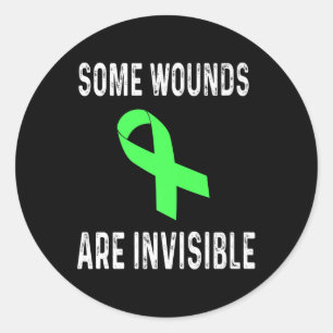 Sticker Rond Certaines blessures sont invisibles Sensibilisatio