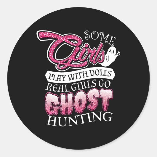 Sticker Rond Certaines Filles Jouent Avec Des Poupées Certaines (Devant)