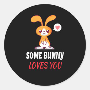 Sticker Rond Certains Bunny Vous Aiment En Partenariat