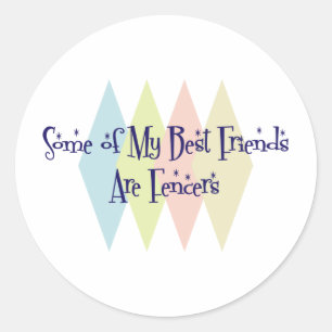 Sticker Rond Certains de mes meilleurs amis sont des enclos