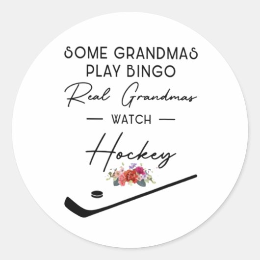 Sticker Rond Certains Grand-Mères Jouer Bingo Real Grandmas Reg (Devant)