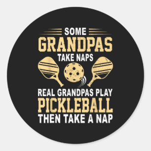 Sticker Rond Certains grands-pères font la sieste de vrais gran
