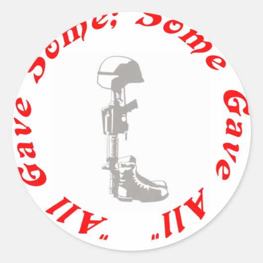 Sticker Rond certains ont tout donné (Devant)