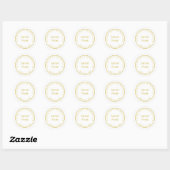 Sticker Rond Certificat d'authenticité Gold personnalisable (Feuille)