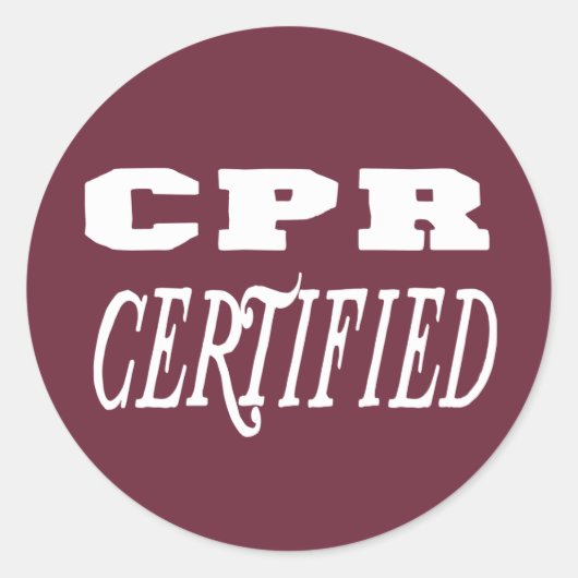 Sticker Rond certification cpr (Devant)