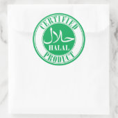 Sticker Rond certifié Halal (Sac)