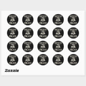 Sticker Rond Certifié Hog Stalker Pig Animaux Chasse Sauvage (Feuille)