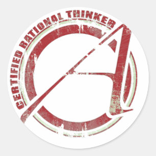 Sticker Rond Certifié Rational Thinker