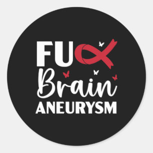 Sticker Rond Cerveau Aneurysme Guerrier État Médicale Aneurysme