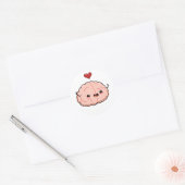 Sticker Rond Cerveau Cute Kawaii (Enveloppe)