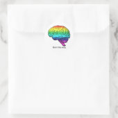 STICKER ROND CERVEAU NÉ DE CETTE FAÇON (Sac)
