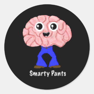 Sticker Rond Cerveau Pantalon Smarty