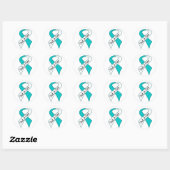 Sticker Rond Cervical Cancer (Feuille)