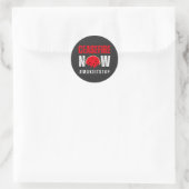 Sticker Rond CESSEZ-LE-FEU MAINTENANT pastèque (Sac)