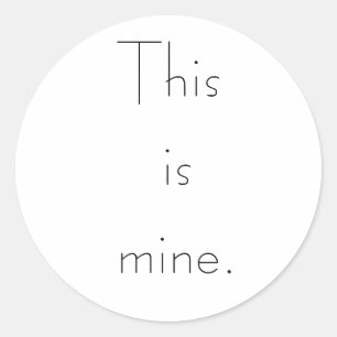 Sticker Rond C'est à moi