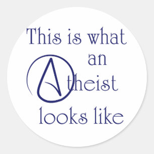 Sticker Rond C'est à quel athée ressemble !