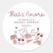 Sticker Rond C'est Amore Mariage Lavis Shower  (Devant)