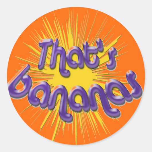 STICKER ROND C'EST BANANAS (Devant)