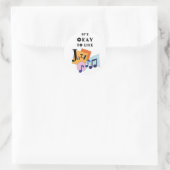 Sticker Rond C'est bon d'aimer Jazz V.2 (Sac)