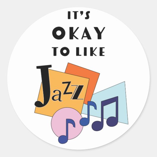 Sticker Rond C'est bon d'aimer Jazz V.2 (Devant)